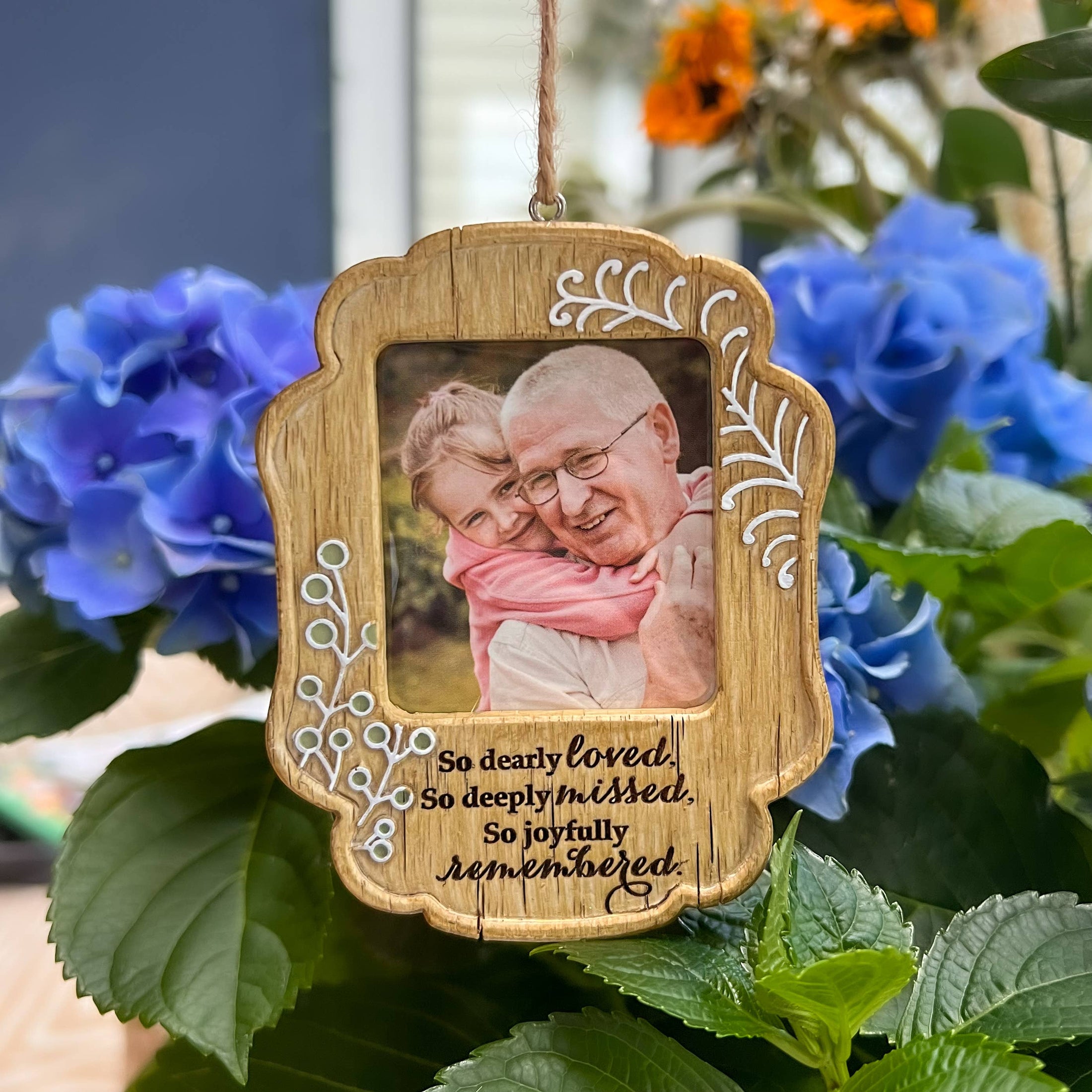 Joyfully Remembered Memorial Photo Ornament