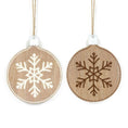 Load image into Gallery viewer, Wood ornament SNOWFLAKE Christmas Ornament