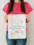 Load image into Gallery viewer, America The Beautiful Kitchen Tea Towel | 4th of July