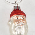 Load image into Gallery viewer, Glass Santa Ornament Set
