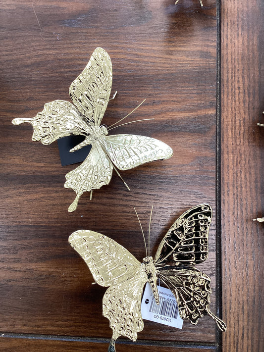 Gold Butterflies Figurines