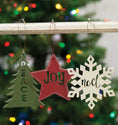 Load image into Gallery viewer, Peace, Joy, Noel Christmas Ornament, 3 Assorted
