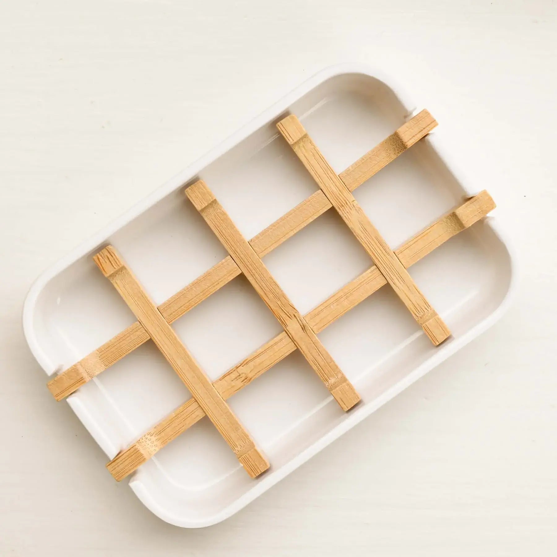 Bamboo Grid Soap Dish - Plant Fiber Lift