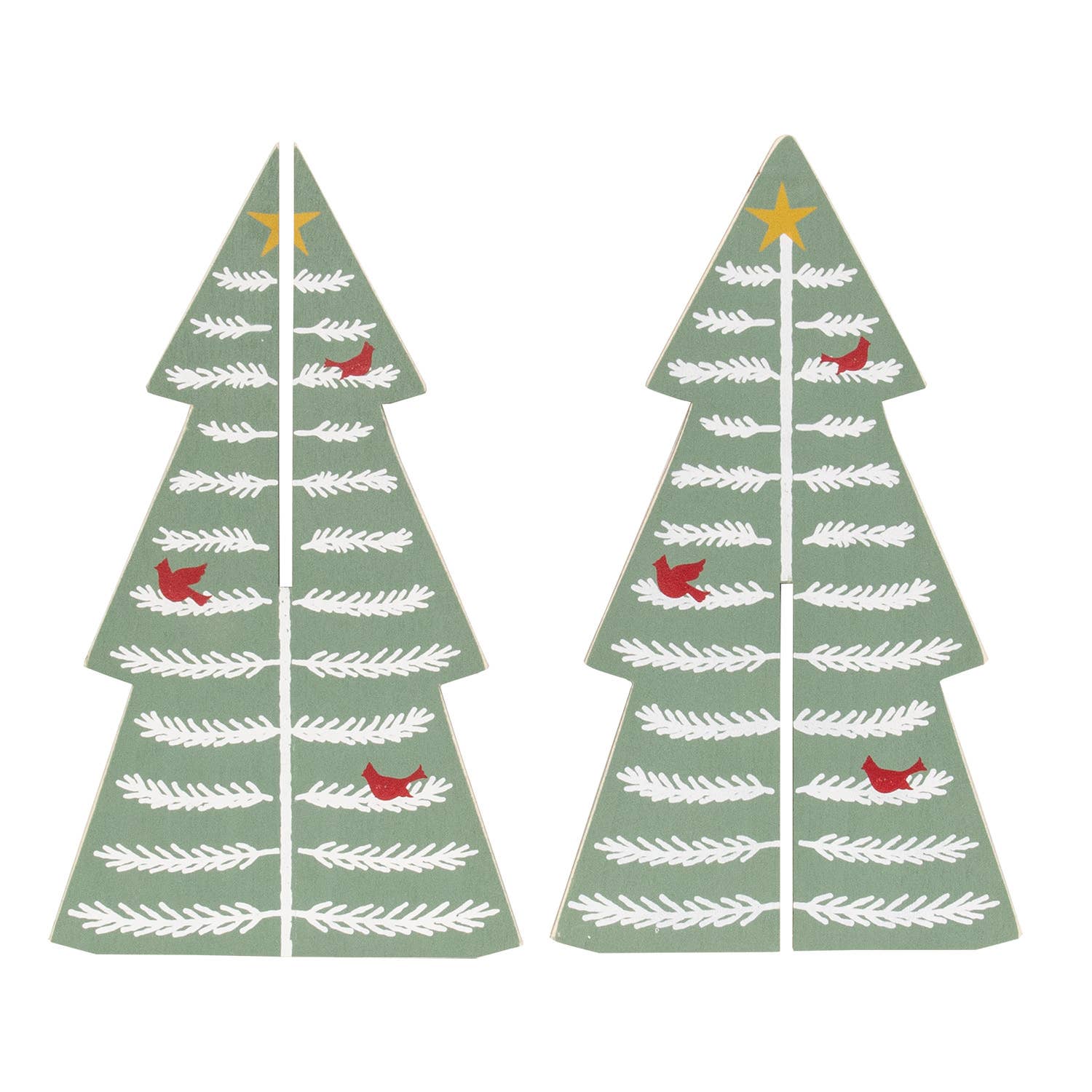 3/Set - Wooden Dimensional Yuletide Christmas Tree Sitters