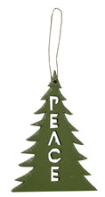 Load image into Gallery viewer, Peace, Joy, Noel Christmas Ornament, 3 Assorted
