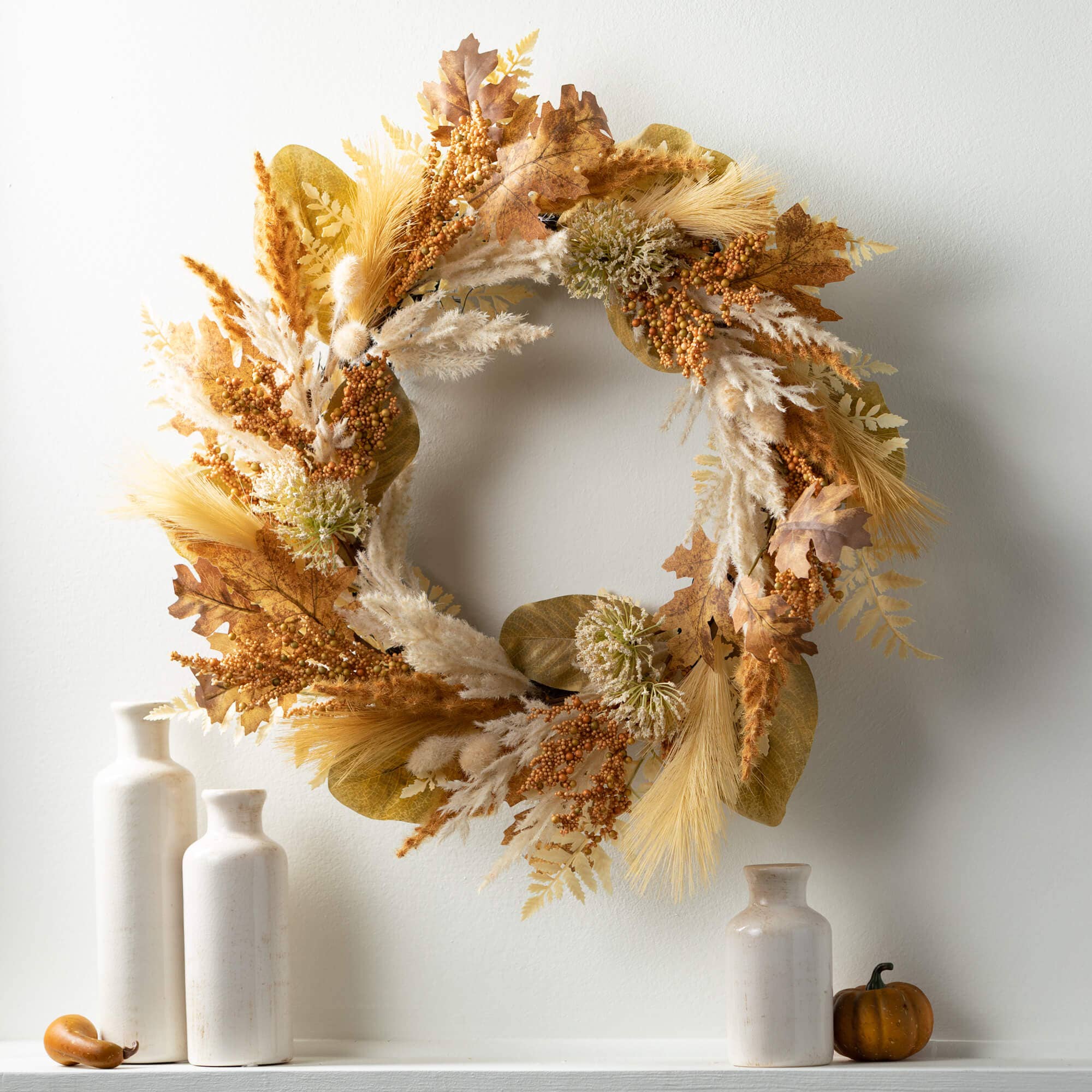 24" DRIED PAMPAS WREATH
