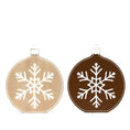 Load image into Gallery viewer, Chunky wood shape Snowflake ORNAMENT Christmas Décor
