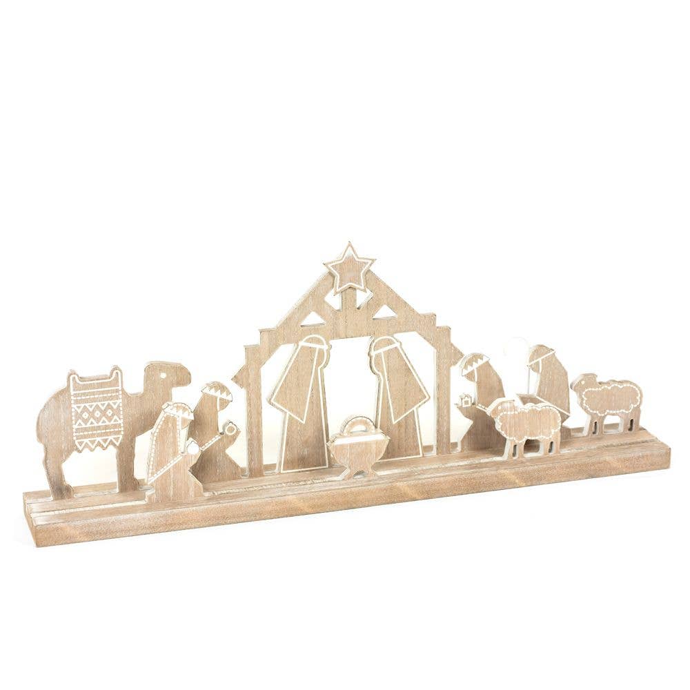 NATIVITY Christmas Decor Wood cutout base