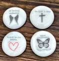 Load image into Gallery viewer, Grief Imprinted Glass Stones (40) in Dough Bowl Display
