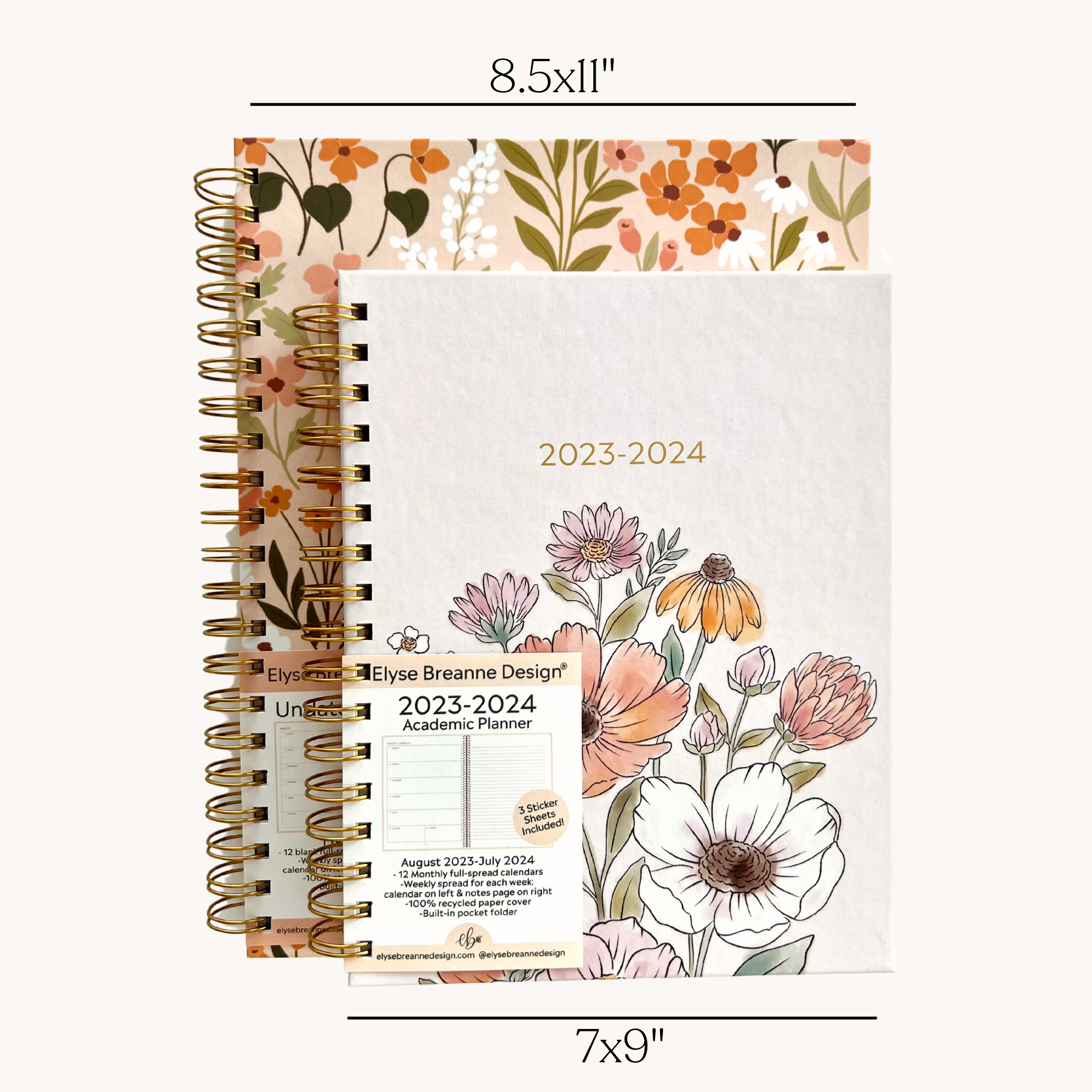 White Line Drawn Undated Planner