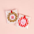 Load image into Gallery viewer, Scalloped Round Picture Frame Ornament-Peppermint Stripes

