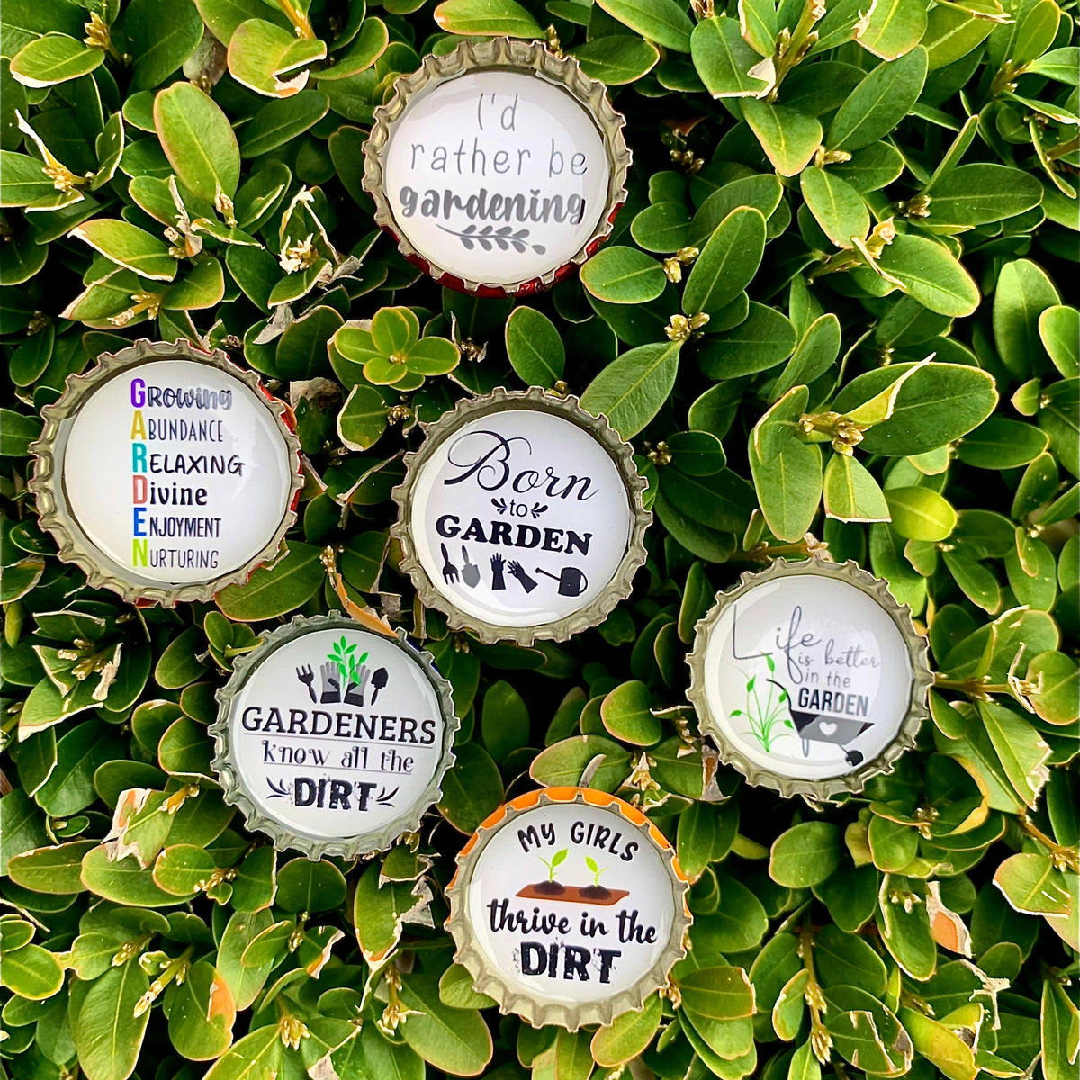 Gardener Magnets - spring decor, Handmade & Eco-friendly
