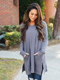 Load image into Gallery viewer, Long Sleeve Pocket Split Hem Tunic - Azalea Top

