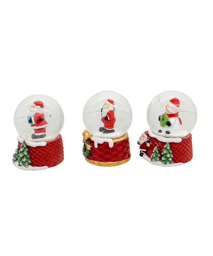 45mm Santa/Snowman Water Globes 3 Assorted#