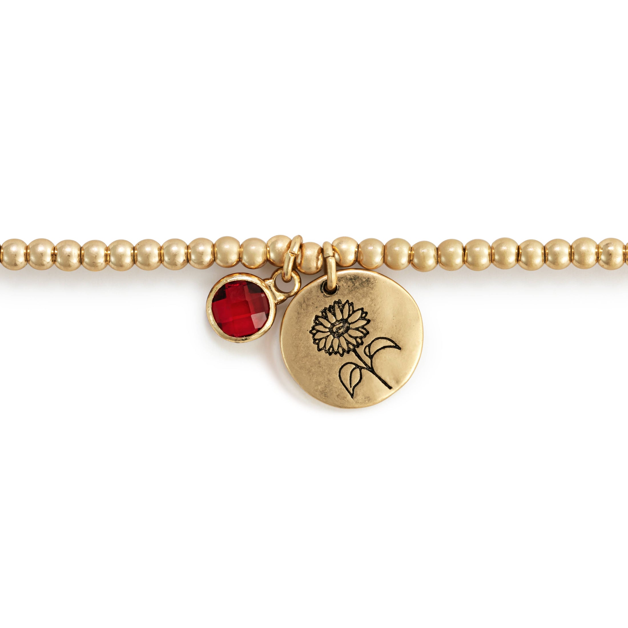 Birthstone Charm Bracelet - July