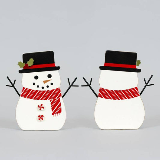 Chunky wood shape (SNOWMAN) Christmas Decor