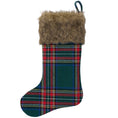 Load image into Gallery viewer, Cabin Christmas Plaid Stocking
