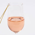 Load image into Gallery viewer, Glass Blush Wine Ornament
