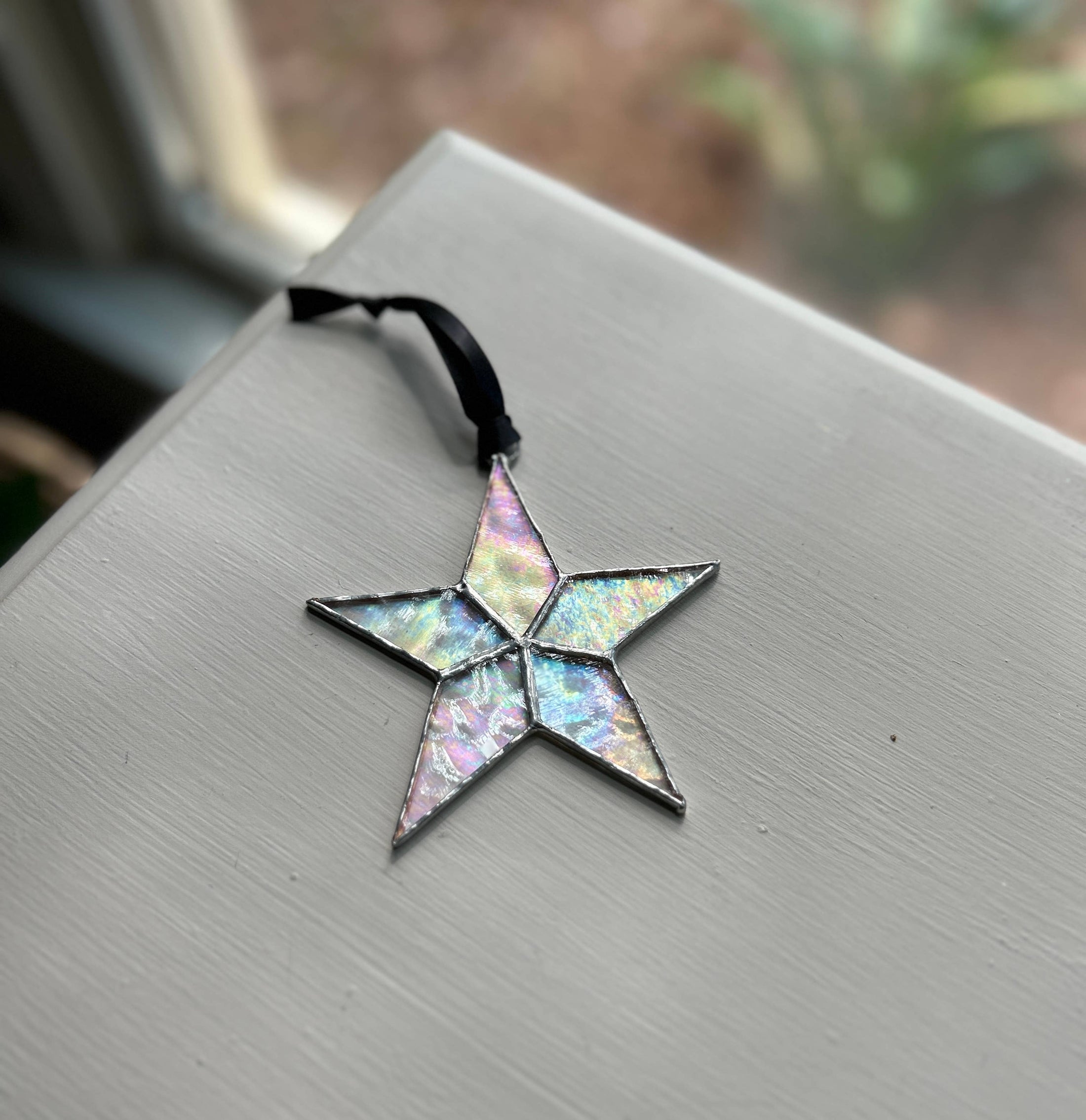 Pet Loss Gift - Pawprint Memories Stained-Glass Star 7716