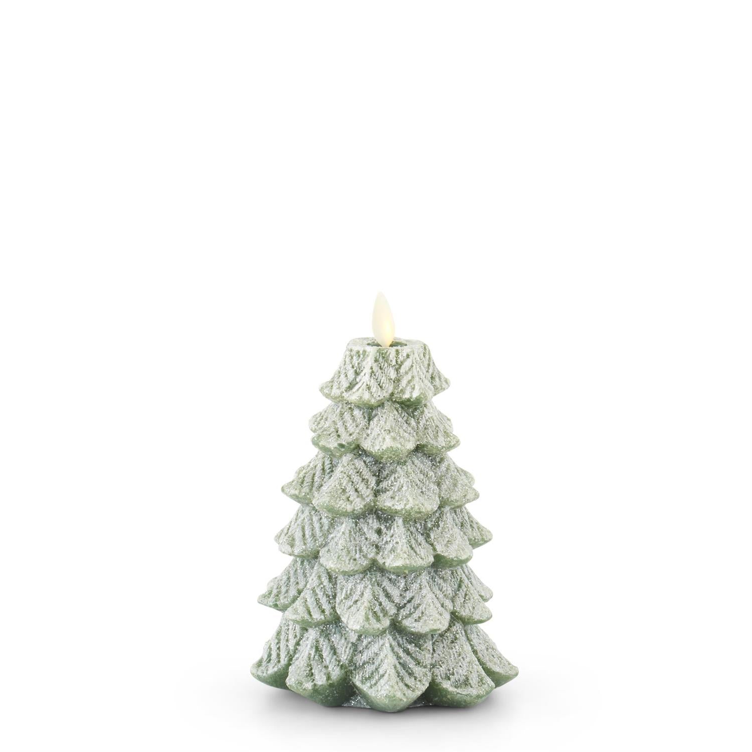 Christmas Tree Real Flame Effect Candle