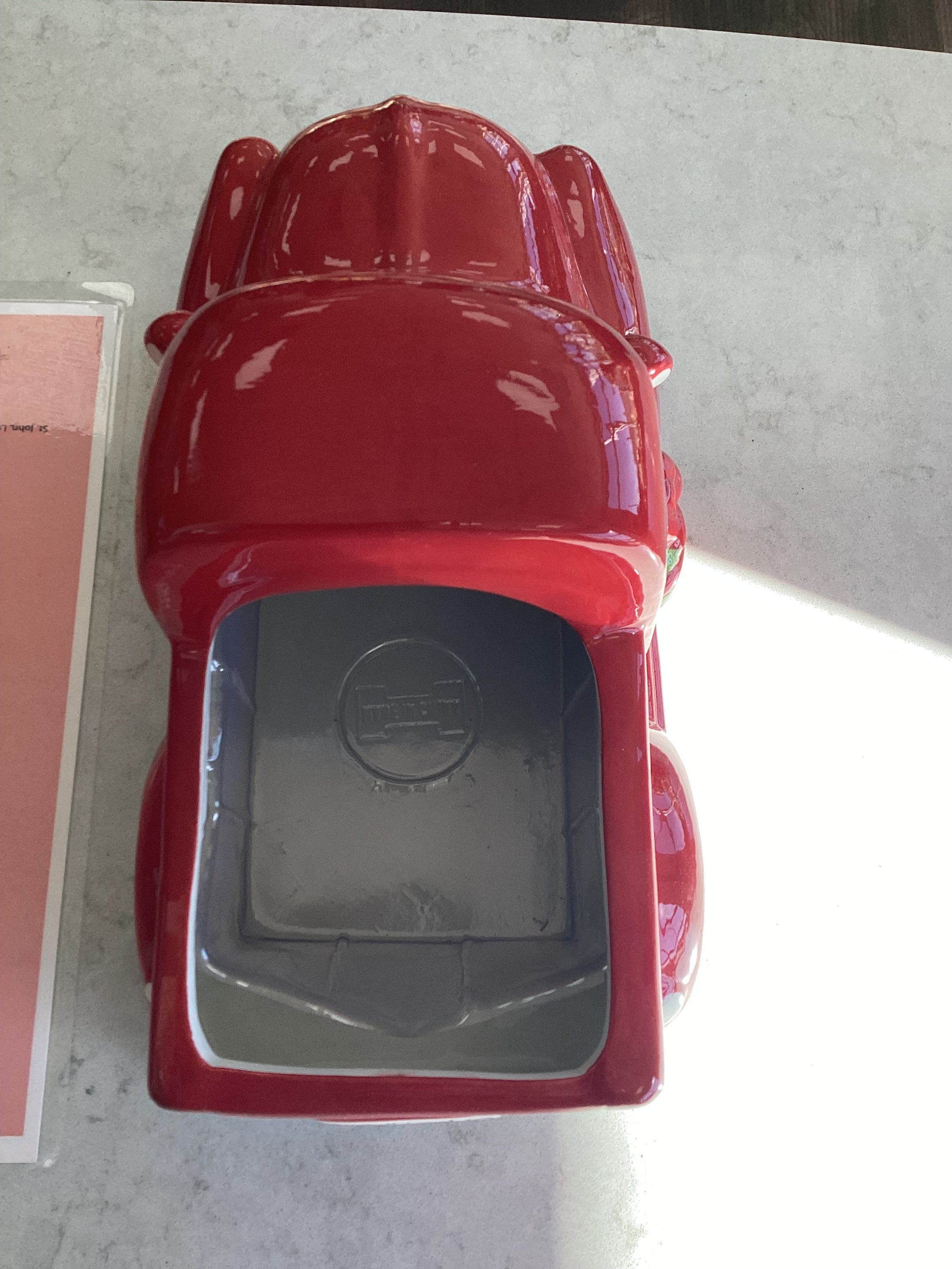 Red Christmas Ceramic Planter Truck