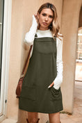 Load image into Gallery viewer, LDC Solid Front Pockets Sleeveless Corduroy Overall Dress
