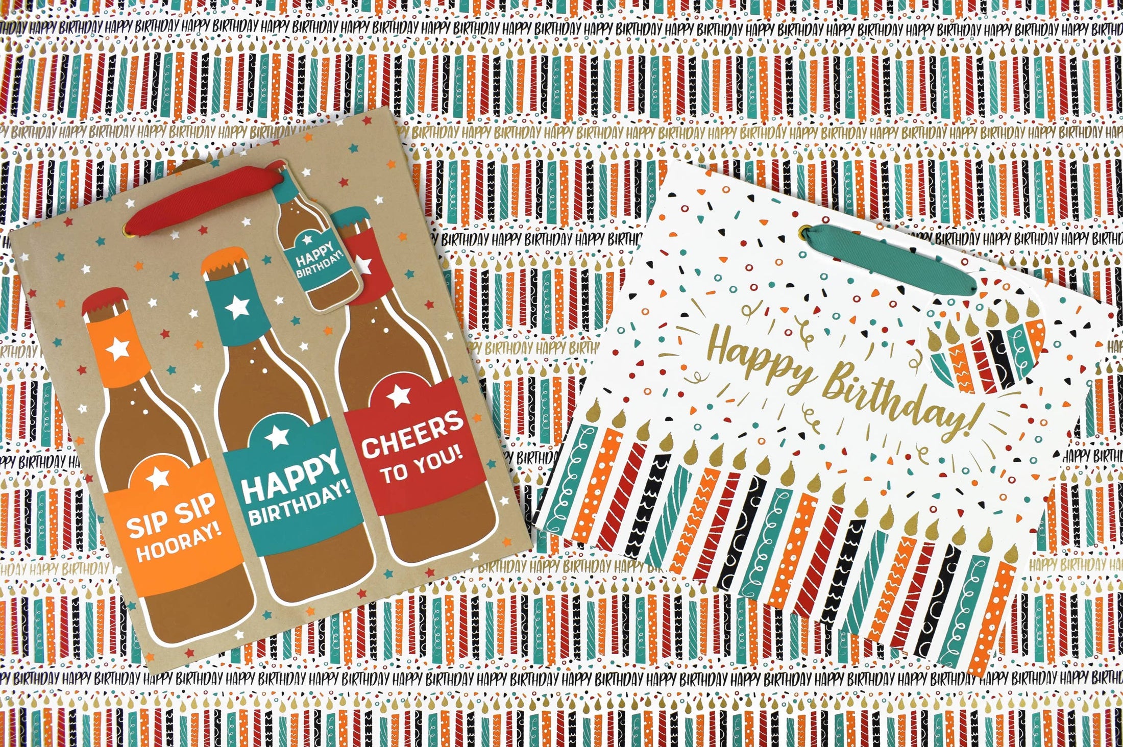 Birthday Candles Large Gift Bag