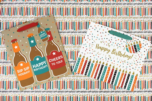 Birthday Candles Large Gift Bag
