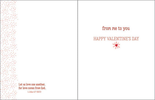 With Scripture Valentine Greeting Card - Bright Hearts - Love Flowers