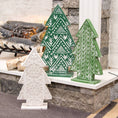 Load image into Gallery viewer, Snowflake Embossed Distressed Metal Christmas Tree
