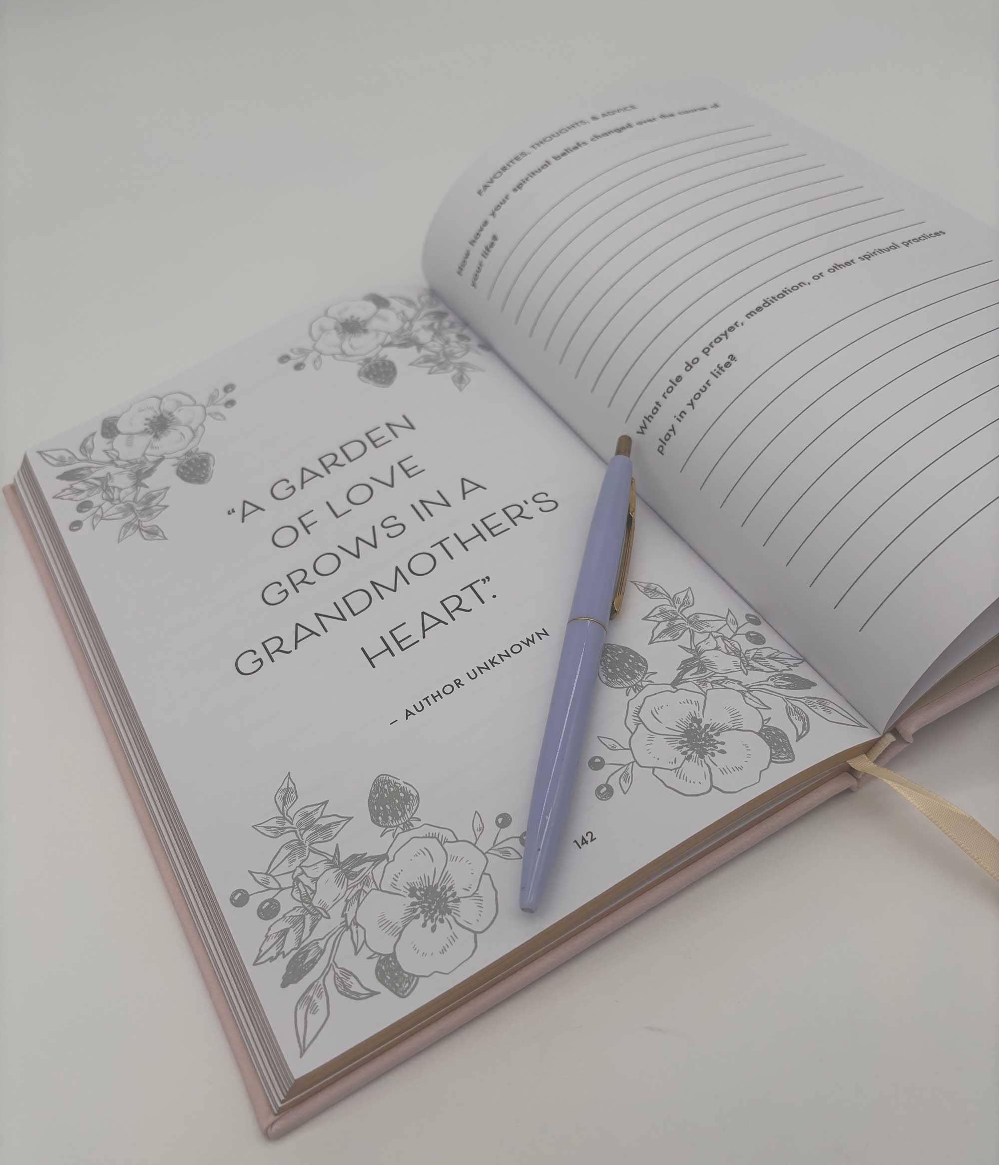 Grandmother, I Want to Hear Your Story Heirloom (Light Rose Color Version)
