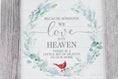 Load image into Gallery viewer, Because Someone You Love Is In Heaven Cardinal Framed Art
