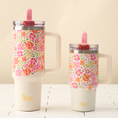 Load image into Gallery viewer, 20 oz Lifestyle Flip Straw Tumbler-Secret Garden Pink
