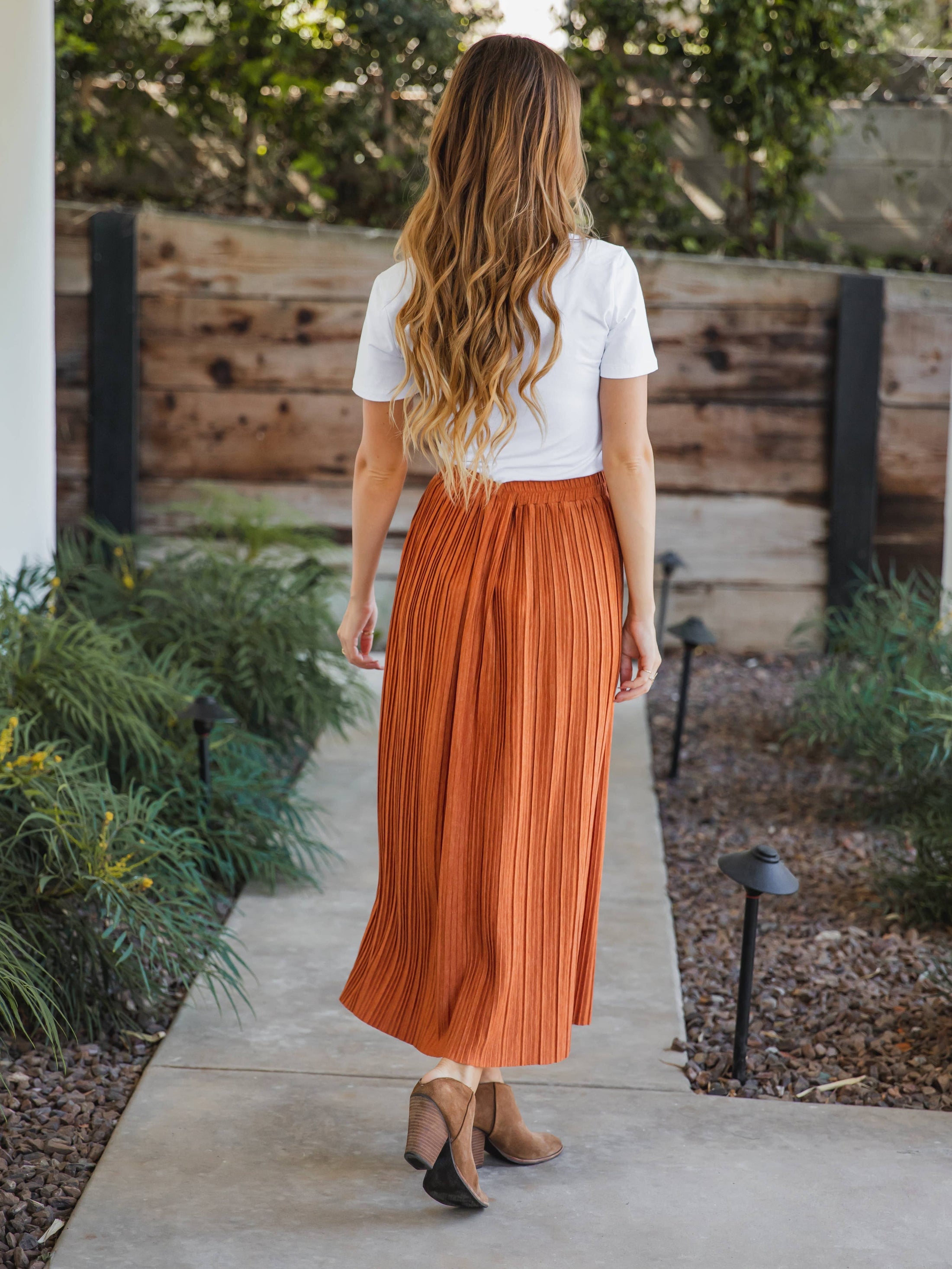 The Reed Pleated Midi Skirt