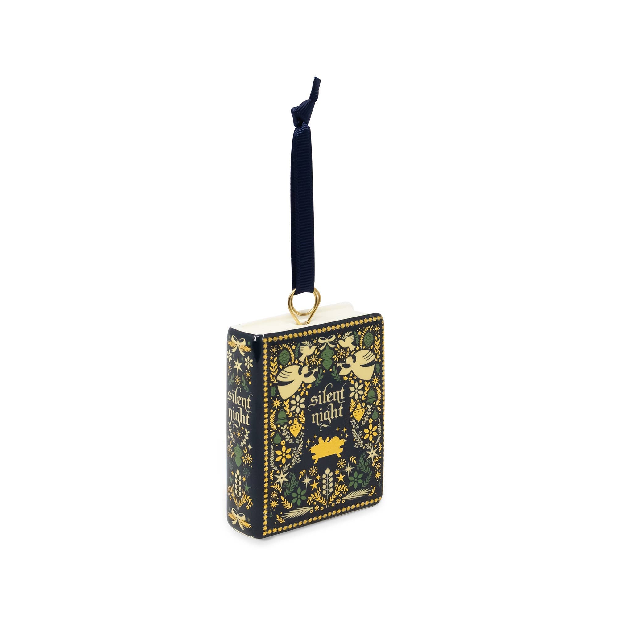 Ceramic Book Ornament, Silent Night