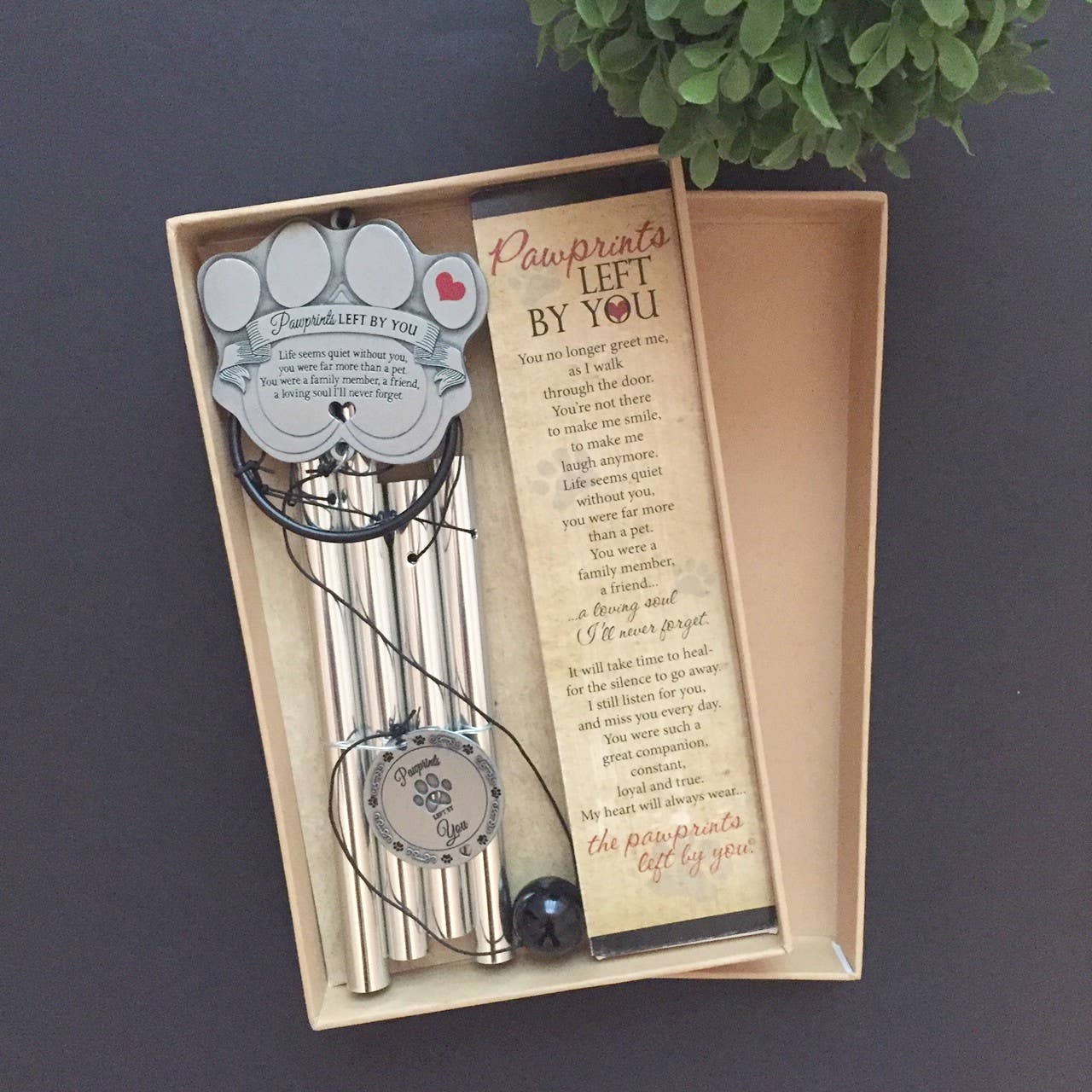 Pawprints Left By You Pet Memorial Windchime 6077