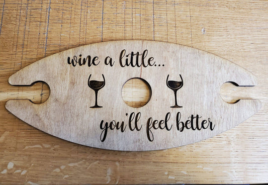Wooden Wine Caddy | Eco Friendly Anniversary or Valentine's