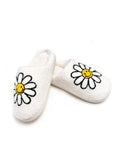 Load image into Gallery viewer, Indoor / Outdoor Slippers - Smiling Daisies - White
