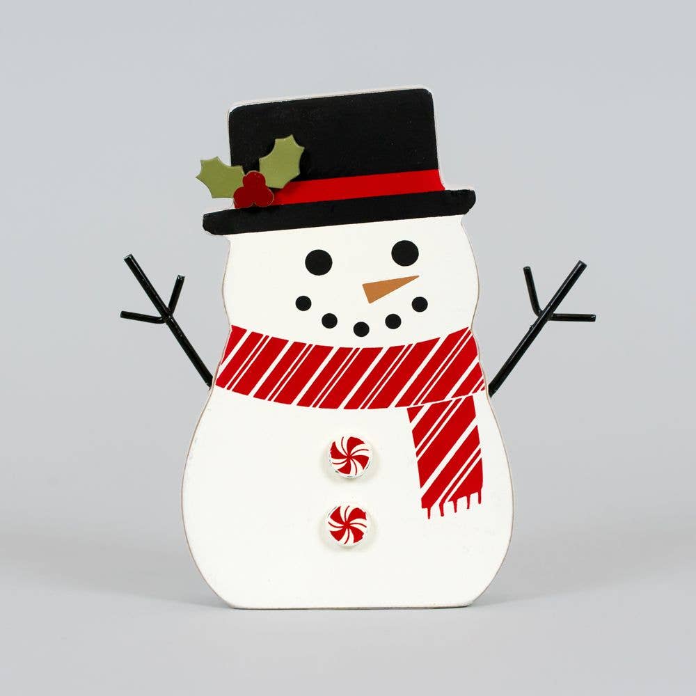 Chunky wood shape (SNOWMAN) Christmas Decor