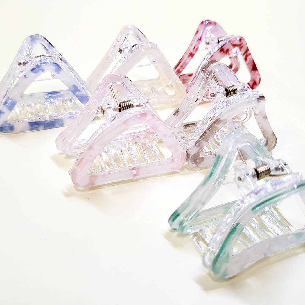 Triangle Shaped Acrylic Hair Claw Clip