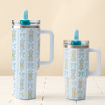 Load image into Gallery viewer, 20 oz Lifestyle Flip Straw Tumbler-Oh So Fancy Blue
