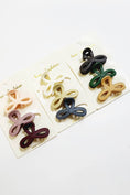 Load image into Gallery viewer, 3 pcs Ribbon Shape Matte Color Hair Claw Clip Set
