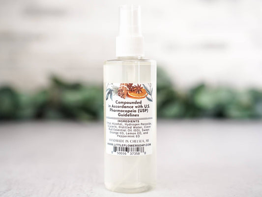 Hand Sanitizer Spray 4oz Bottle - Orange Clove