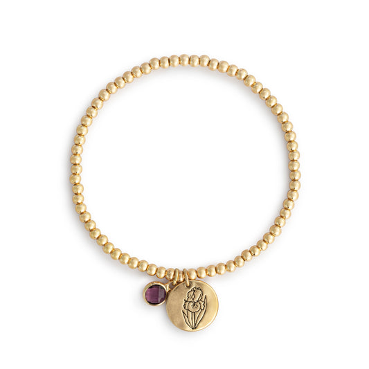 Birthstone Charm Bracelet - February