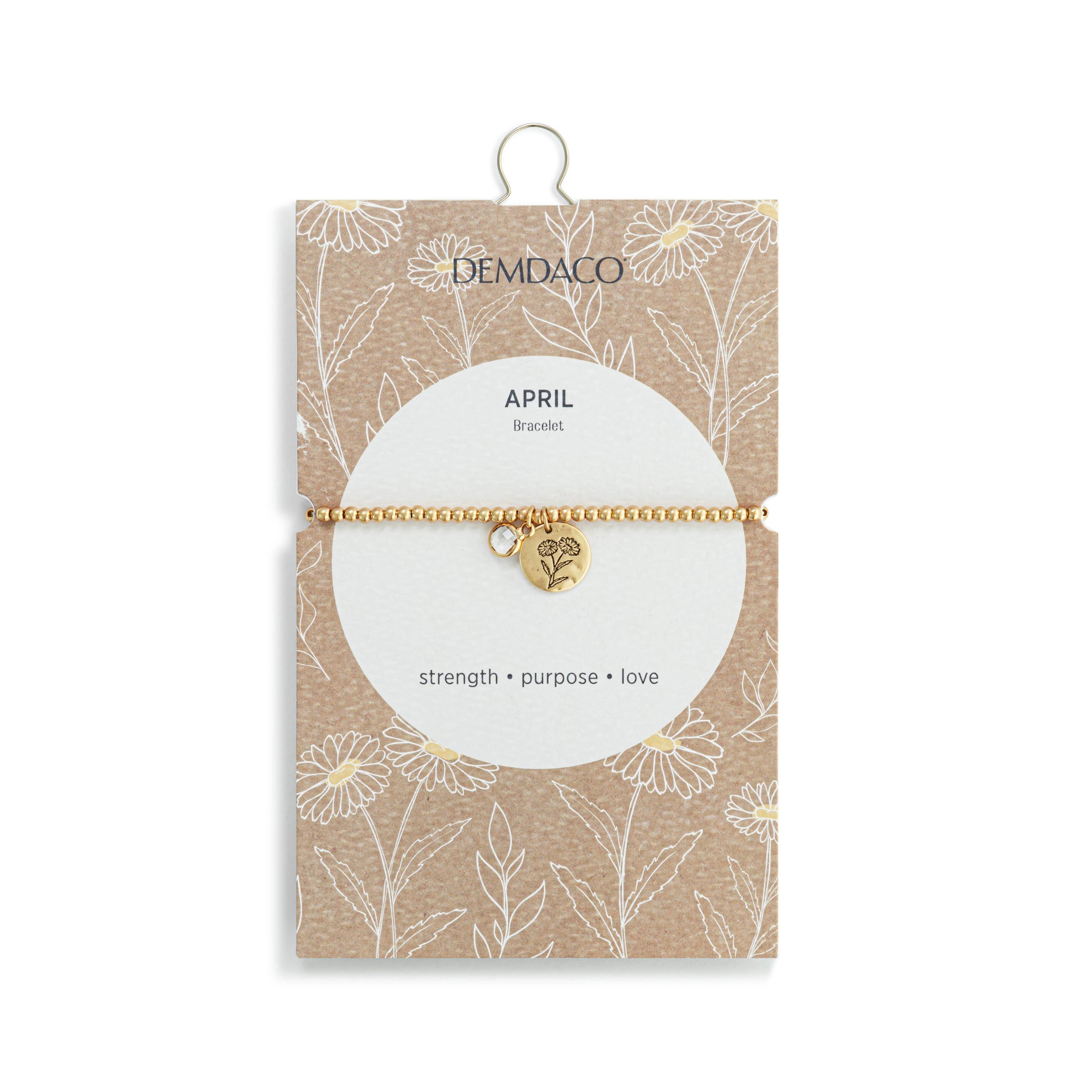 Birthstone Charm Bracelet - April