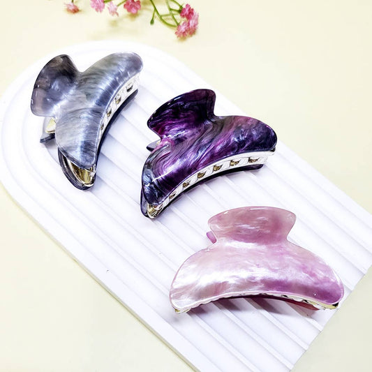 Pearl Effect Acrylic Hair Claw Clip