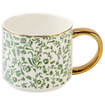 Load image into Gallery viewer, Green Floral Coffee Mug

