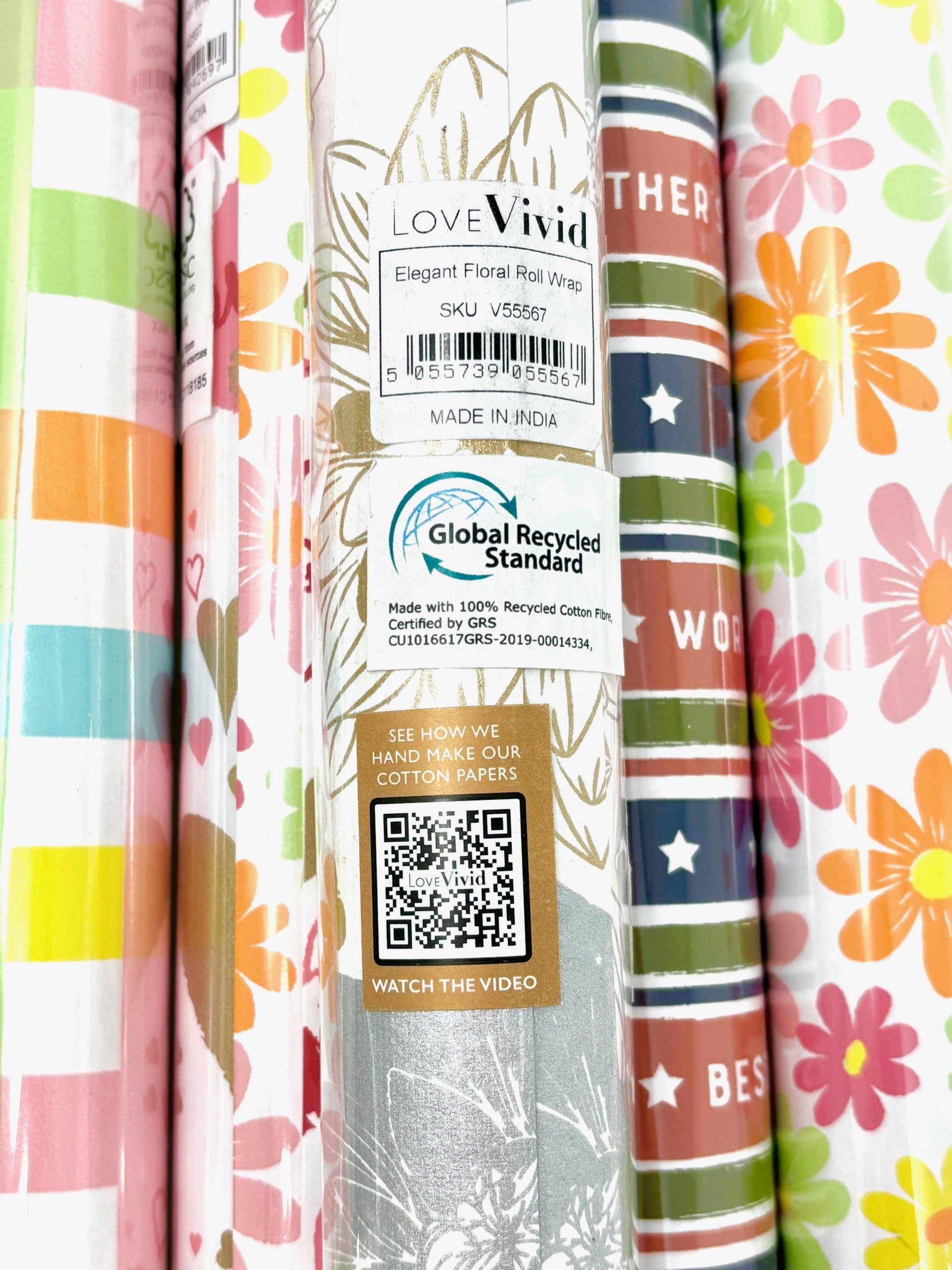 Pink Painterly Roll Wrapping Paper