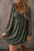 Load image into Gallery viewer, LDC Drawstring Ruched Sweetheart Neck Floral Mini Dress
