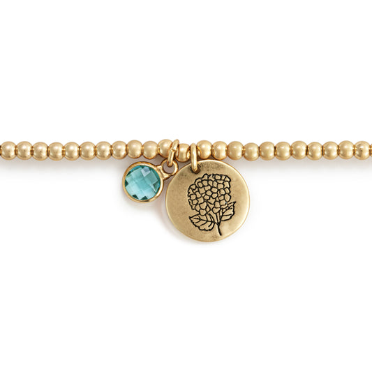 Birthstone Charm Bracelet - March